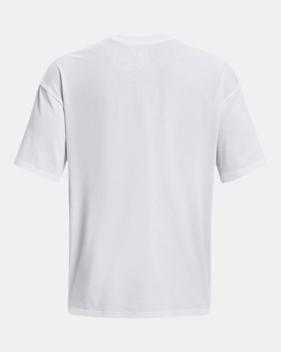 Men's UA Split Logo Oversized Heavyweight Short Sleeve in White image number 5